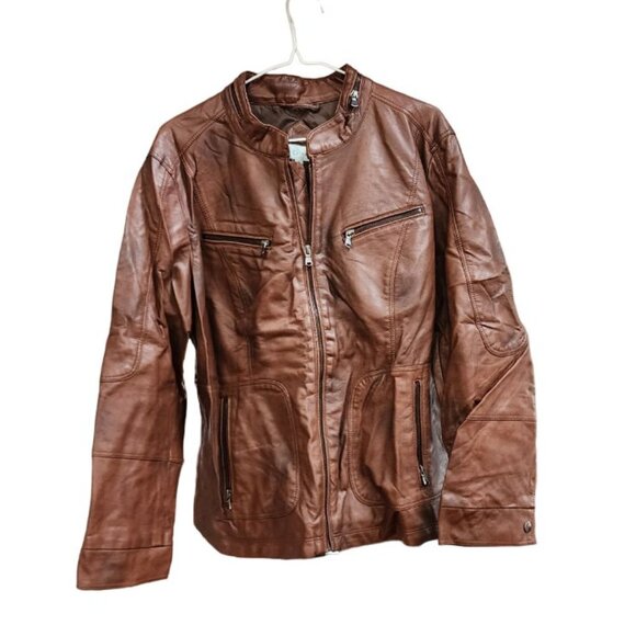 Vegan Leather Moto Jacket - Picture 1 of 4